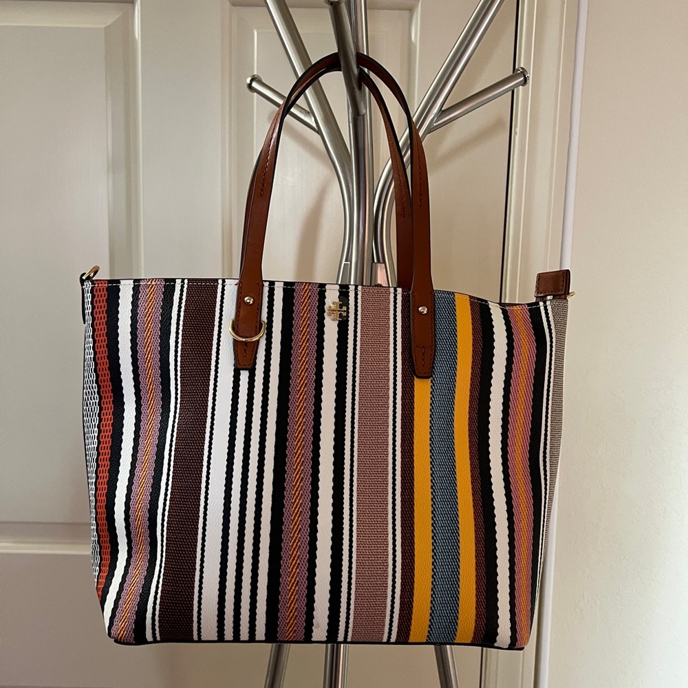 Striped Multicolor Tote Bag